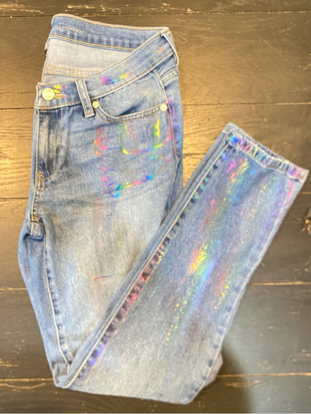 ✨ Boho Paint Splatter Denim Jeans | Artistic One-of-a-Kind Look ✨